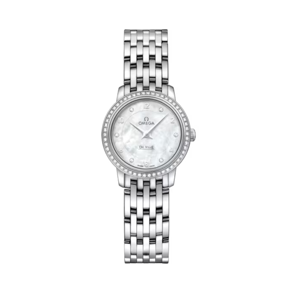 DE VILLE PRESTIGE 24 MM WHITE GOLD WITH MOTHER OF PEARL DIAL