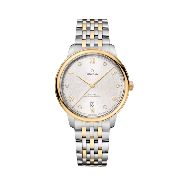 DE VILLE PRESTIGE 40 MM STAINLESS STEEL - YELLOW GOLD WITH SILVER DIAL