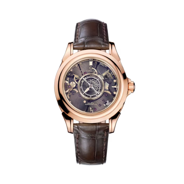 DE VILLE TOURBILLON 39 MM RED GOLD WITH SAPPHIRE DIAL