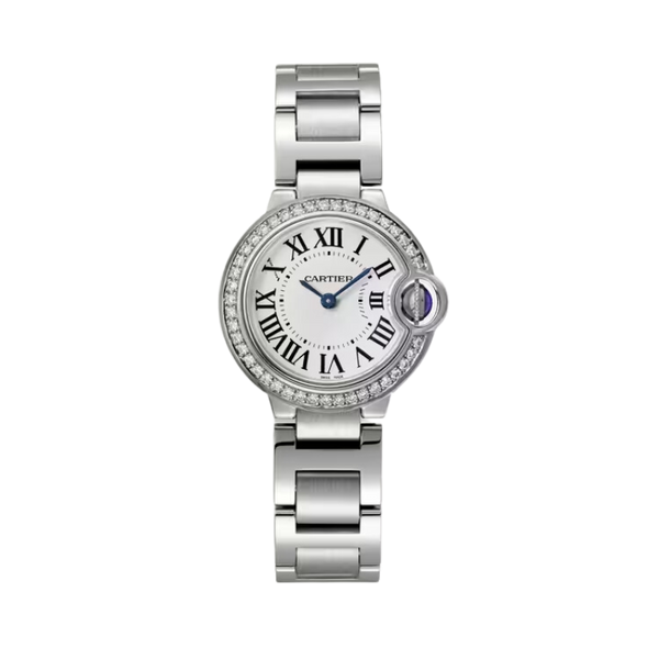 BALLON BLEU DE CARTIER 28 MM STAINLESS STEEL WITH OPALINE DIAL