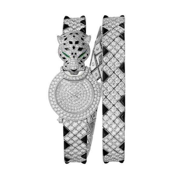 LA PANTHERE DE CARTIER 24 MM RHODIUMIZED WHITE GOLD