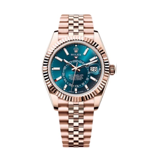 Rolex Sky-Dweller Ref. 336935 Everose Gold Case Blue Dial in Jubilee Bracelet