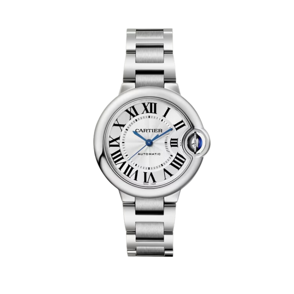 BALLON BLEU DE CARTIER 33 MM STAINLESS STEEL WITH GUILLOCHE SILVER DIAL