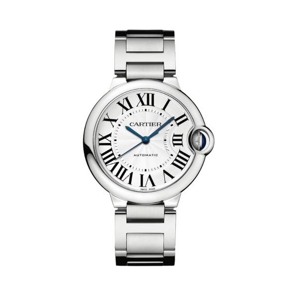 BALLON BLEU DE CARTIER 36 MM STAINLESS STEEL WITH GUILLOCHE SILVER DIAL