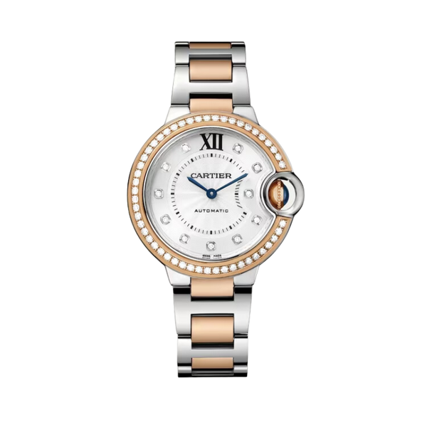 BALLON BLEU DE CARTIER 33 MM STAINLESS STEEL WITH SILVER GUILLOCHE DIAL