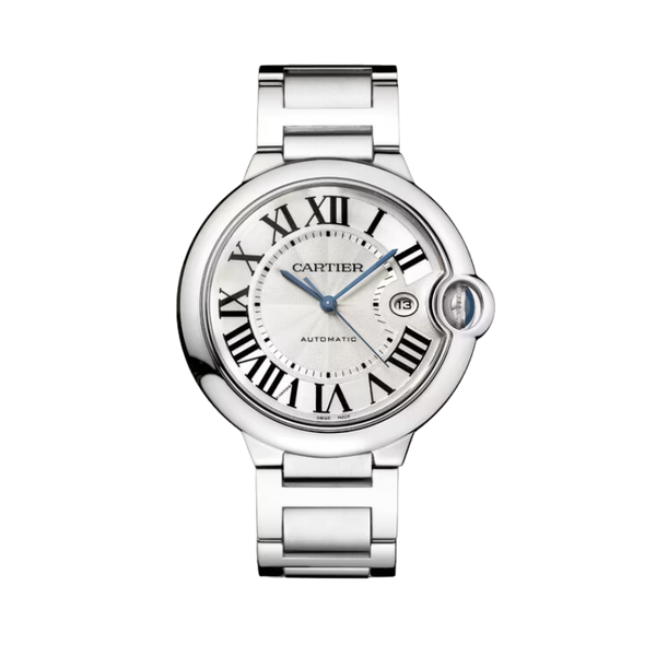 BALLON BLEU DE CARTIER 42 MM STAINLESS STEEL WITH SILVER GUILLOCHE DIAL