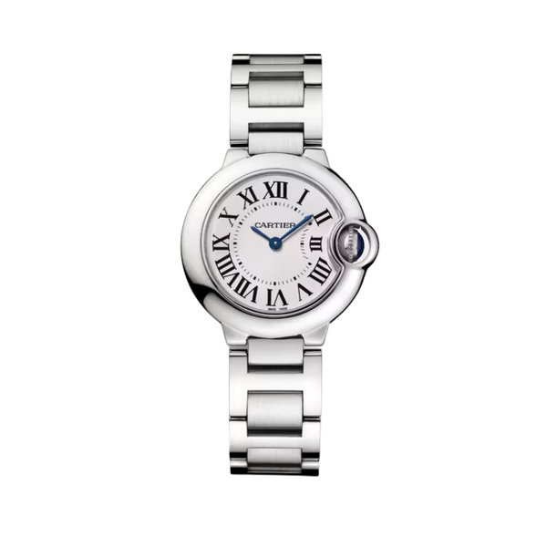 BALLON BLEU DE CARTIER 28 MM STAINLESS STEEL WITH SILVER OPALINE DIAL