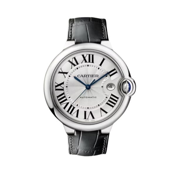 BALLON BLEU DE CARTIER 42 MM STAINLESS STEEL WITH SILVER GUILLOCHE OPALINE DIAL