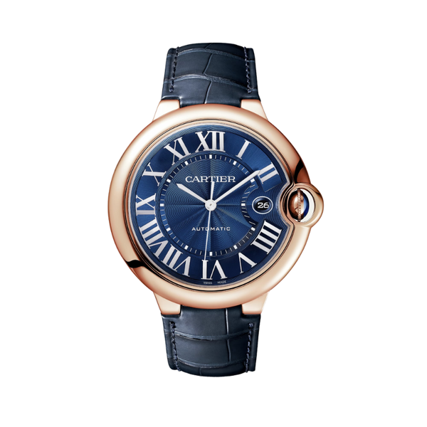 BALLON BLEU DE CARTIER 42 MM 18K ROSE GOLD WITH BLUE GUILLOCHE DIAL