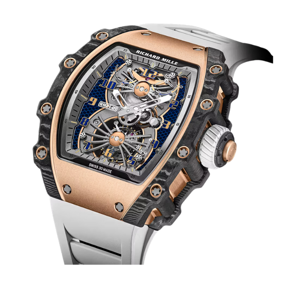 RM 21-01 Manual Winding Tourbillon Aerodyne Rubber Rose Gold Case