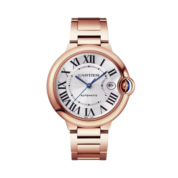 BALLON BLEU DE CARTIER 40 MM 18K ROSE GOLD WITH SILVER GUILLOCHE DIAL