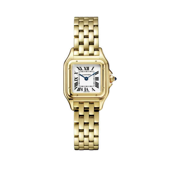 PANTHERE DE CARTIER 30 MM YELLOW GOLD WITH SILVER DIAL