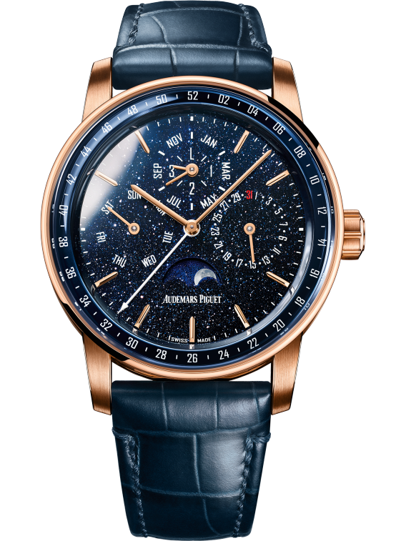 Code 11.59 by Audemars Piguet 41mm Blue Alligator Strap Blue Aventurine Dial And Subdials 18-Carat Pink Gold Case