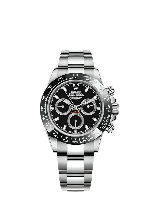 Cosmograph Daytona 40MM Oyster Bracelet Black Dial Black Cerachrom Bezel With Tachymetric Scale