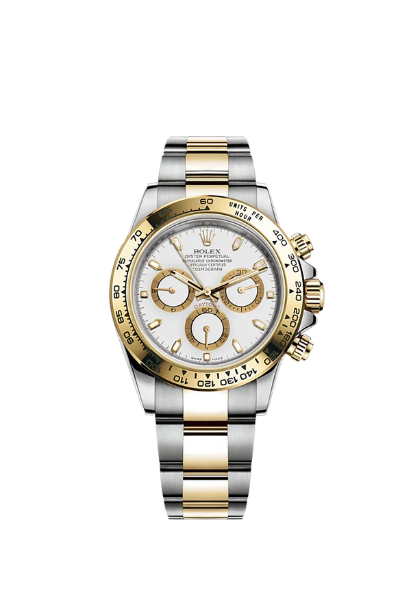 Cosmograph Daytona 40MM Oyster Bracelet Yellow Gold With a White Dial Yellow Gold Bezel With Engraved Tachymetric Scale