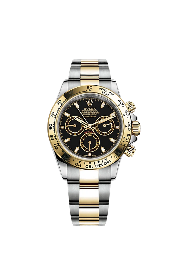Cosmograph Daytona 40MM Oyster Bracelet Yellow Gold With a Black Dial Yellow Gold Bezel With Engraved Tachymetric Scale