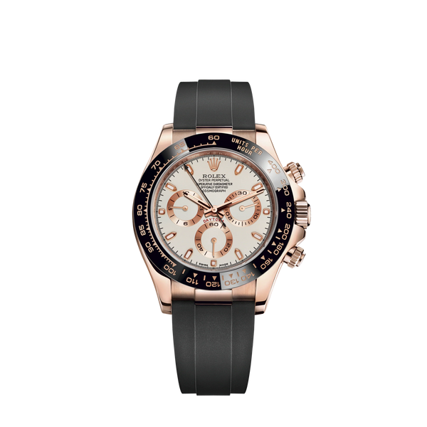 Cosmograph Daytona 40MM Oysterflex Bracelet Ivory Dial Black Cerachrom Bezel With Tachymetric Scale
