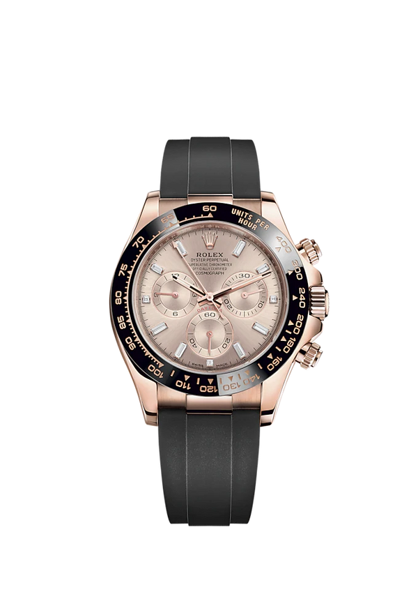 Cosmograph Daytona 40MM Oysterflex Bracelet Sundust and Diamond-Set Dial Black Cerachrom Bezel With Tachymetric Scale