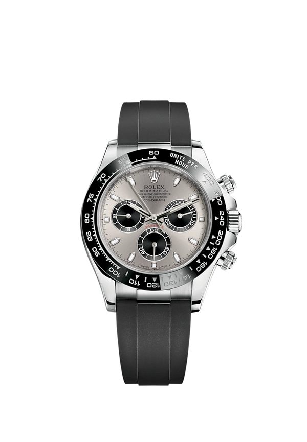 Cosmograph Daytona 40MM Oysterflex Bracelet 18 CT White Gold With Steel and Black Dial Black Cerachrom Bezel With Tachymetric Scale