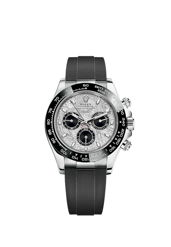 Cosmograph Daytona 40MM Oysterflex Bracelet 18 CT White Gold With Steel and Black Dial Black Cerachrom Bezel