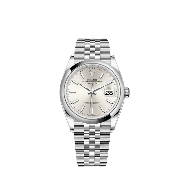 Datejust 36 36mm Oystersteel Jubilee Bracelet Silver Dial Domed Bezel