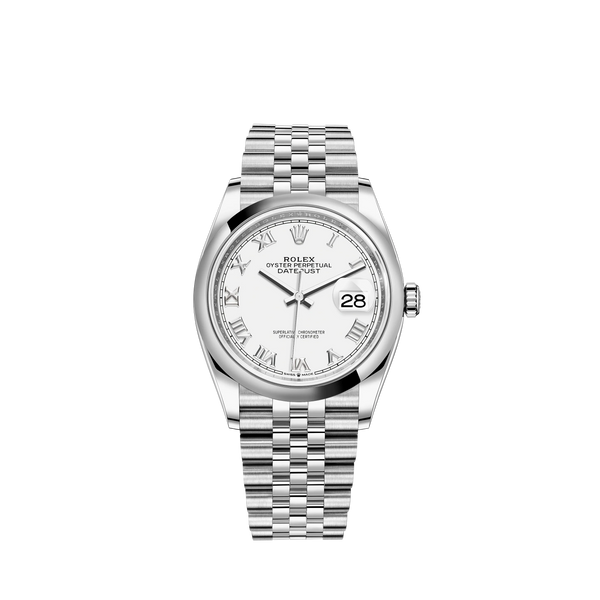 Datejust 36 36mm Oystersteel Jubilee Bracelet White Dial Domed Bezel