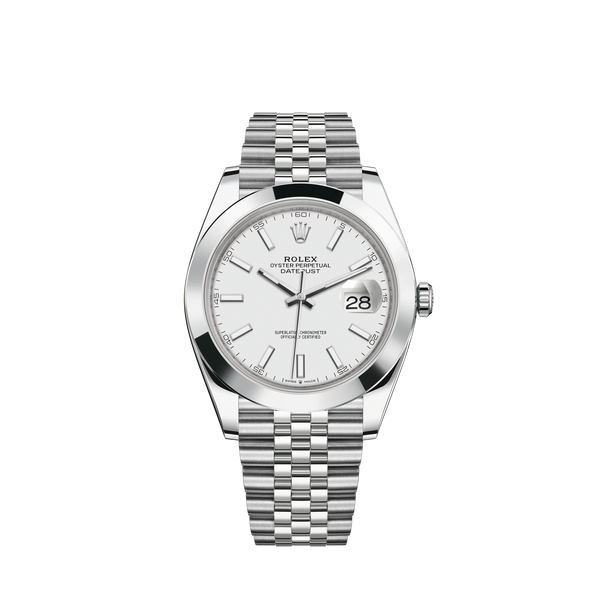 Datejust 41 41mm Jubilee Bracelet Oystersteel with White Dial Oystersteel Bezel