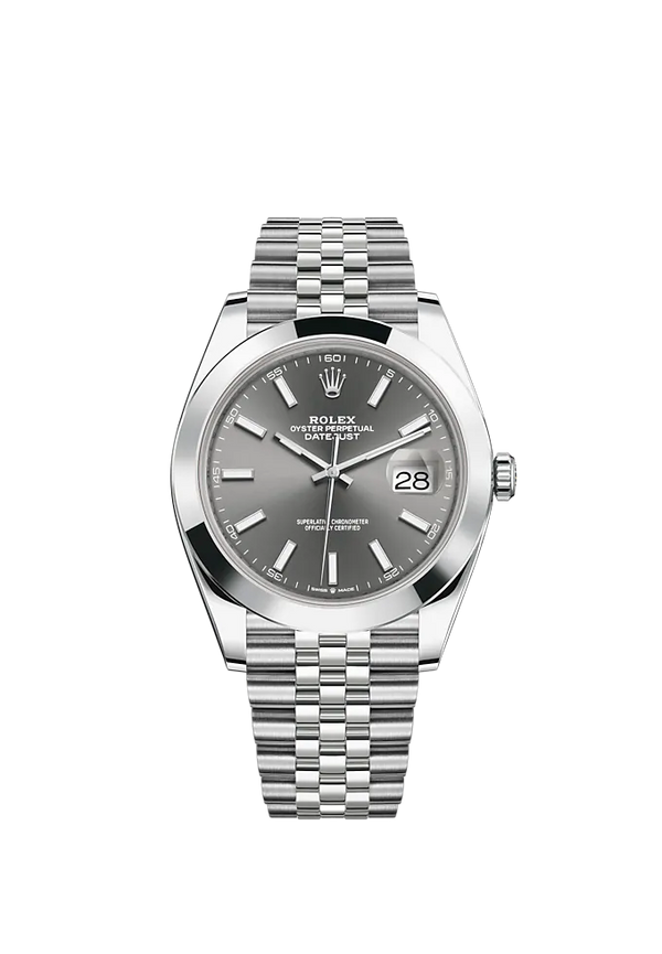 Datejust 41 41mm Oyster Bracelet Oystersteel with Slate Dial Oysterteel Bezel