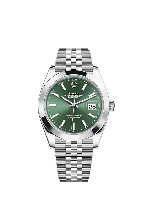 Datejust 41 41mm Jubilee Bracelet Oystersteel with Mint Green Dial Oystersteel Bezel