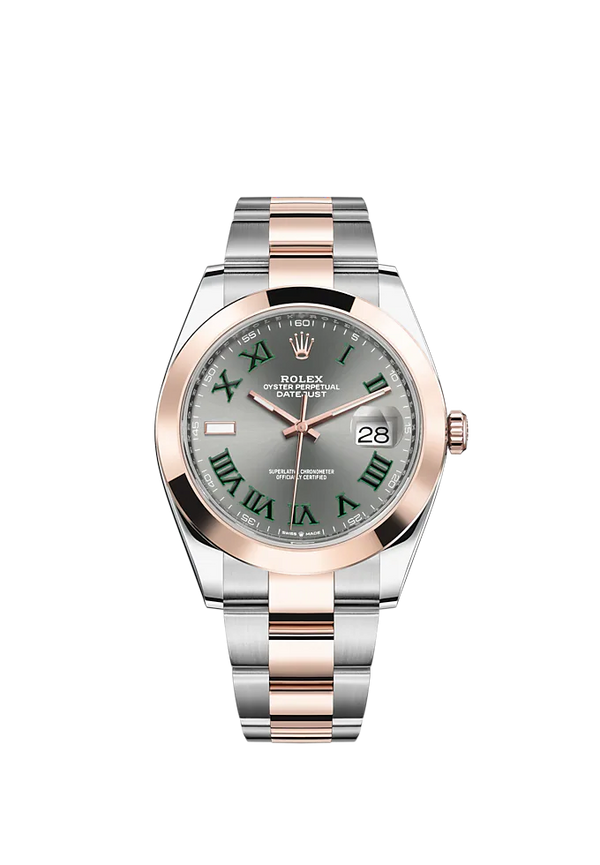 Datejust 41 41mm Oyster Bracelet Oystersteel and Everose Gold with Slate Dial Everose Gold Bezel
