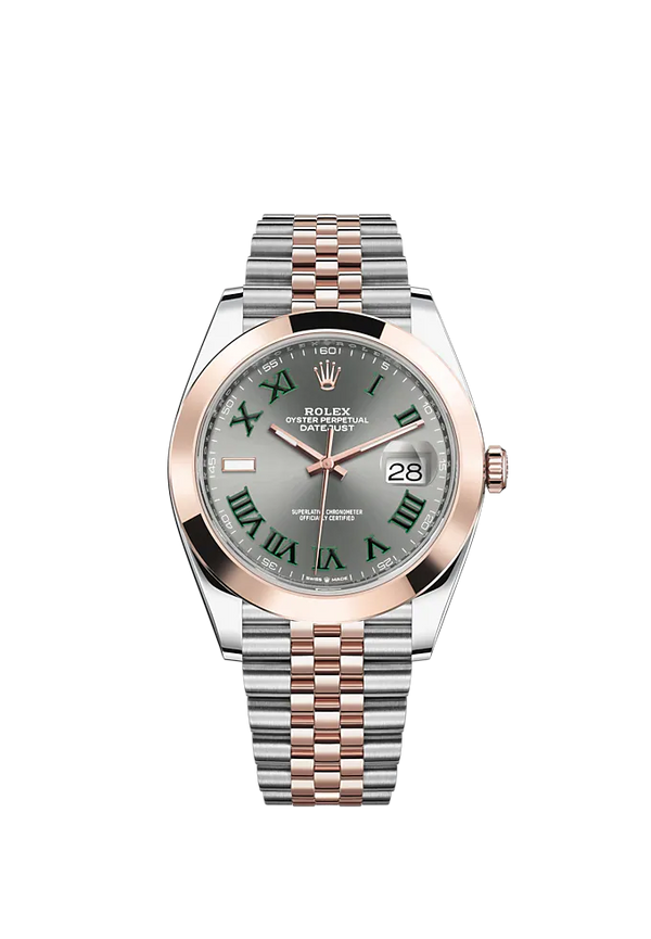 Datejust 41 41mm Jubilee Bracelet Oystersteel and Everose Gold with Slate Dial Everose Bezel
