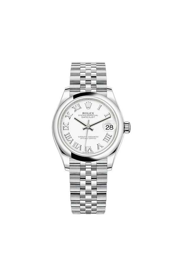 Datejust 31 31mm Oyster Jubilee Bracelet Oystersteel with White Dial Oystersteel Bezel
