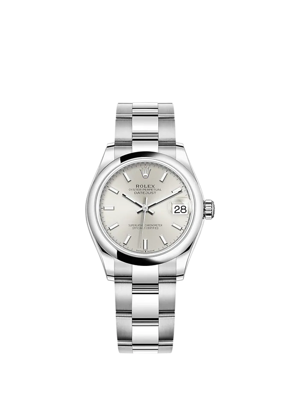 Datejust 31 31mm Oyster Bracelet Oystersteel with Silver Dial Oystersteel Bezel