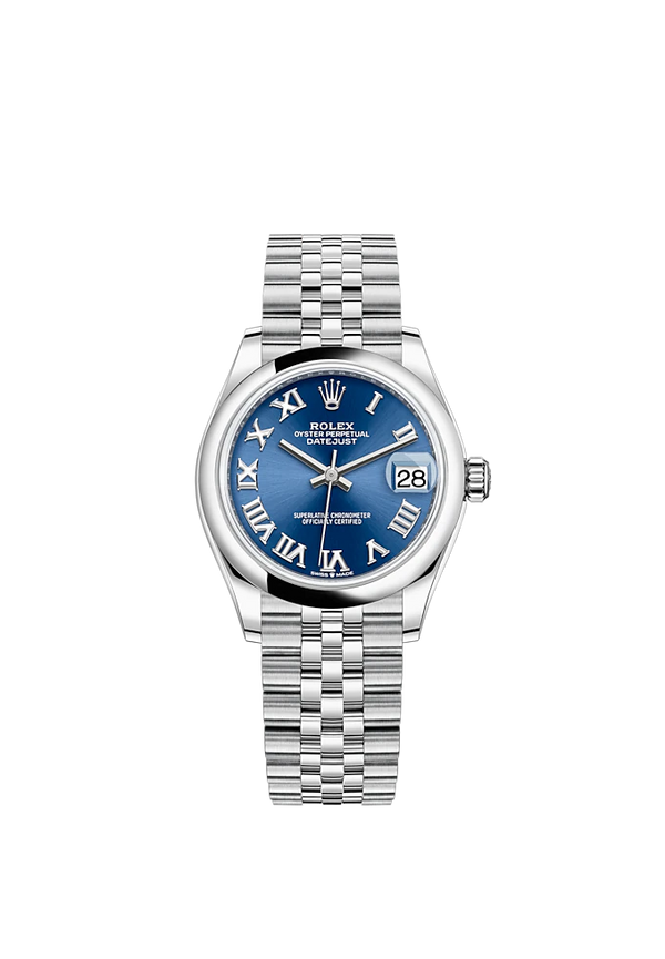 Datejust 31 31mm Oyster Jubilee Bracelet Oystersteel with Bright Blue Dial Oystersteel Bezel