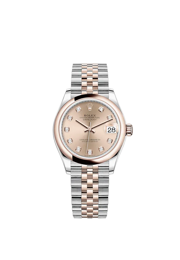 Datejust 31 31mm Jubilee Bracelet Oystersteel and Everose Gold with Rosé-Colour Diamond-Set Dial Everose Gold Bezel