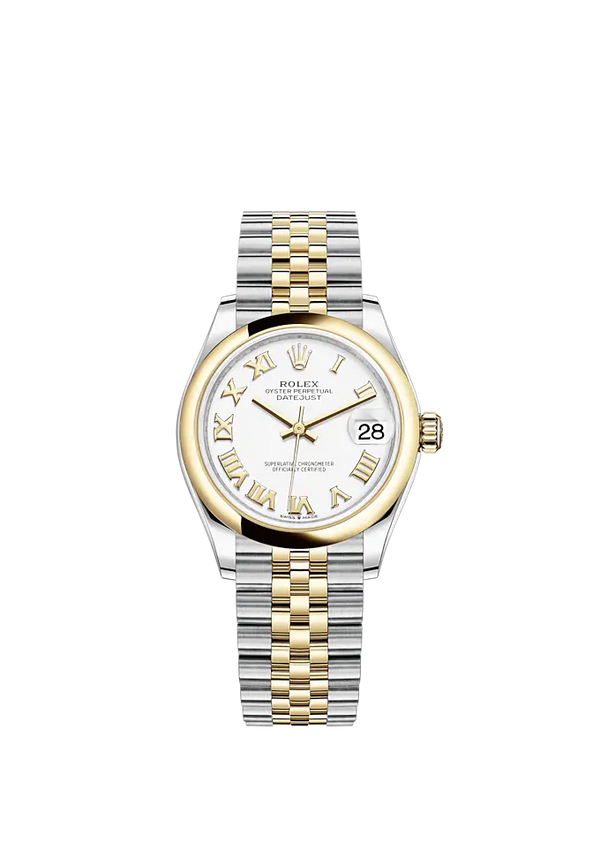 Datejust 31 31mm Jubilee Bracelet Oystersteel and Yellow Gold White Dial Oystersteel Bezel