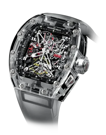 RM 056 Tourbillon Chronograph Sapphire Rubber Strap Sapphire Case