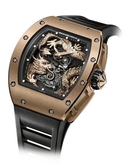 RM 057 Tourbillon Jackie Chan Rubber Strap Red Gold Dial Red Gold Case