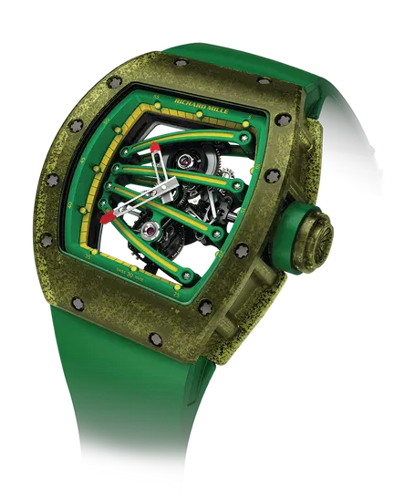 RM 59-01 Tourbillon Yohan Blake Automatic Green Rubber Carbon Case