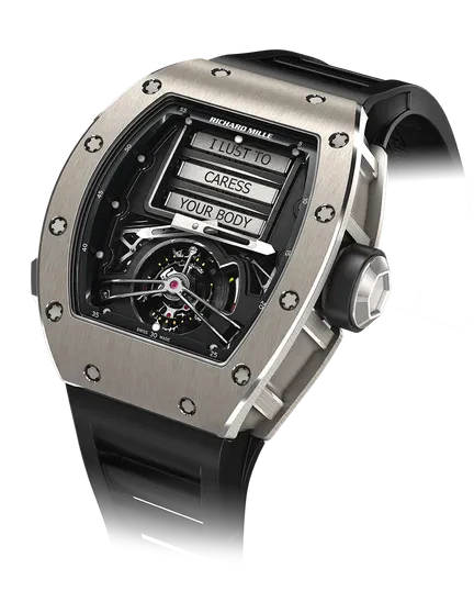 RM 69 Tourbillon Erotic Black Rubber Strap Titanium Case