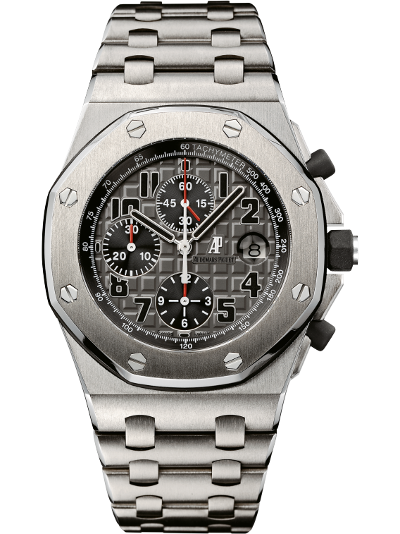 Royal Oak Offshore Chronograph 42MM Titanium Bracelet Slate Grey Dial With Méga Tapisserie Pattern Titanium Case