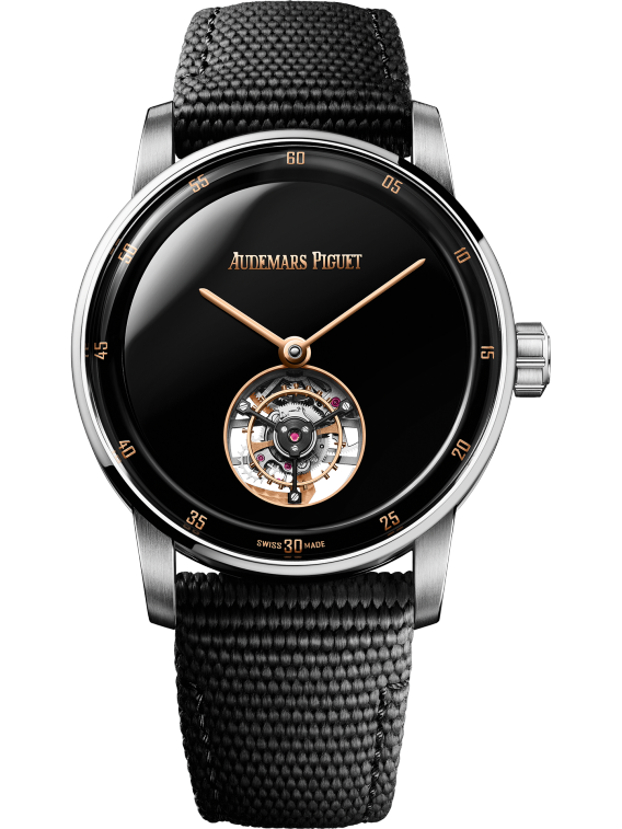 Code 11.59 by Audemars Piguet 41mm Black Rubber-Coated Strap Black Onyx Dial Black Lacquered Inner Bezel 18-Carat White Gold Bezel