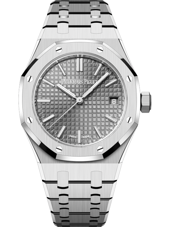 Royal Oak Selfwinding 37MM Stainless Steel Bracelet Grey Dial With Grande Tapisserie Pattern Stainless Steel Case