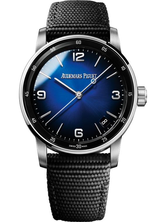 Audemars Piguet Code 11.59 Ref. 15210BC.OO.A002KB.01 41mm Smoked Blue Lacquered Dial 18-Carat White Gold Case