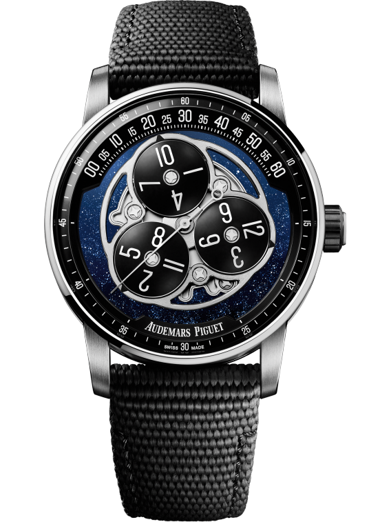 Code 11.59 by Audemars Piguet 41mm Black Rubber-Coated Strap Blue Aventurine Dial 18-Carat White Gold Bezel