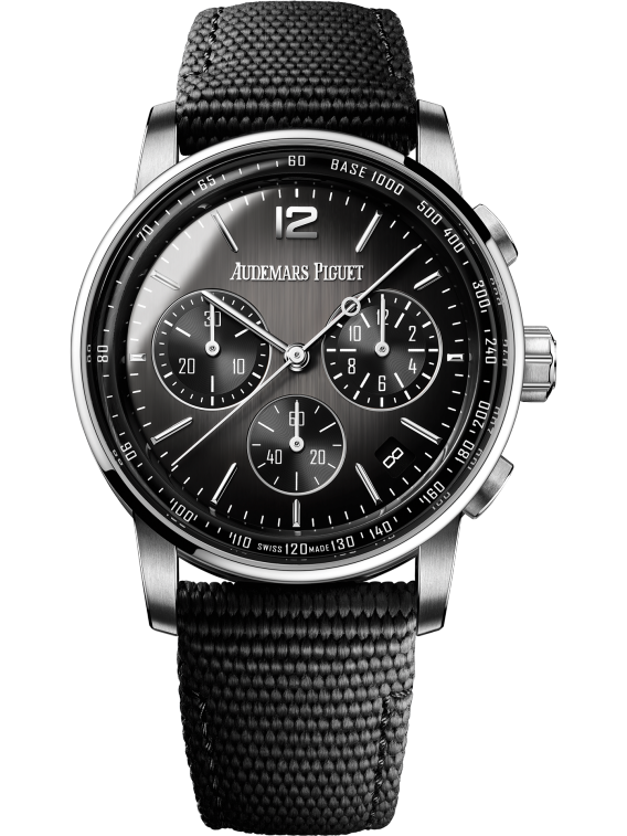 Code 11.59 by Audemars Piguet 41mm Black Rubber-Coated Strap Smoked Grey Dial 18-Carat White Gold Bezel