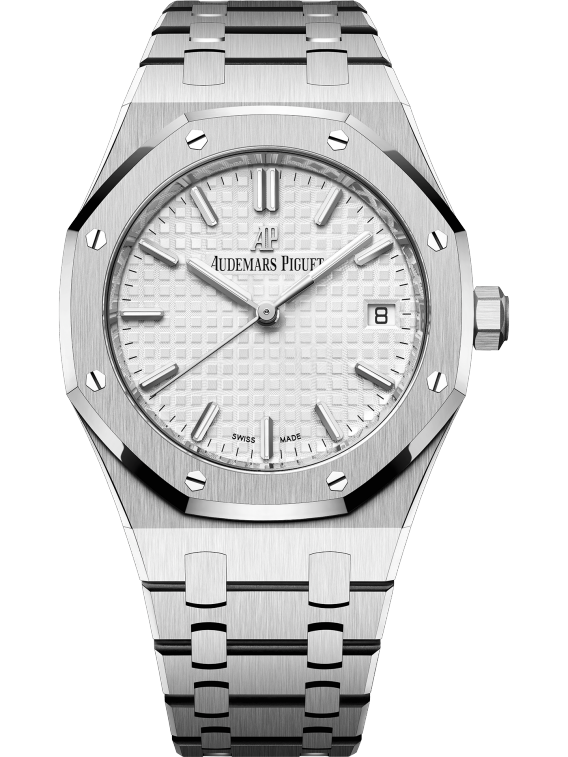 Royal Oak Selfwinding 34MM Stainless Steel Bracelet Silver-Toned Dial With Grande Tapisserie Pattern Stainless Steel Case