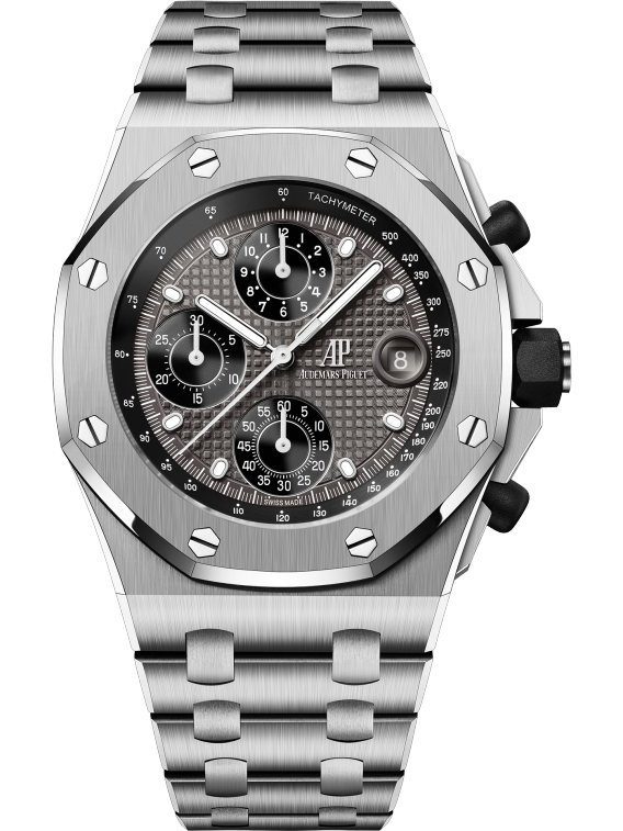 Royal Oak Offshore Selfwinding Chronograph 42MM Titanium Bracelet Grey Dial With Petite Tapisserie Pattern Titanium Case