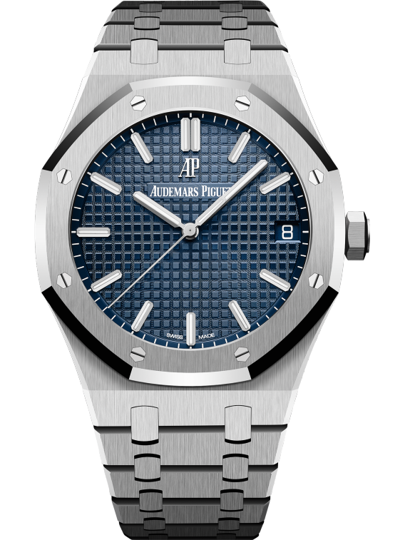 Royal Oak Selfwinding 41MM Stainless Steel Bracelet Blue Dial With Grande Tapisserie Pattern Stainless Steel Case