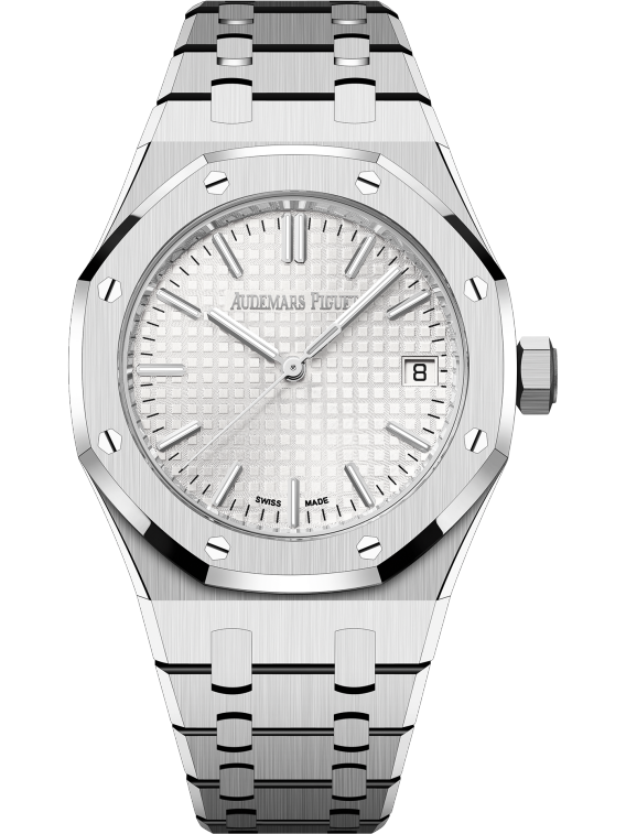 Royal Oak Selfwinding 50th Anniversary 37MM Stainless Steel Bracelet  Silver-Toned Dial With Grande Tapisserie Pattern Stainless Steel Case